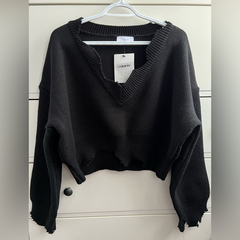 Oak + Fort Distressed Sweater